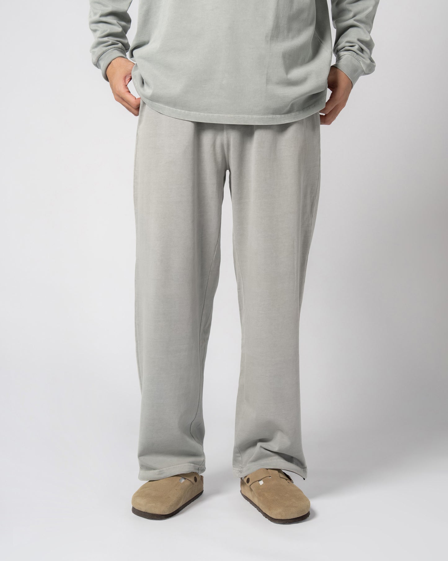 Pigment Dye Jersey Pants / GRAY