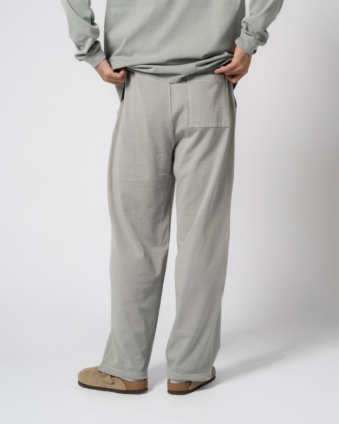 Pigment Dye Jersey Pants / GRAY