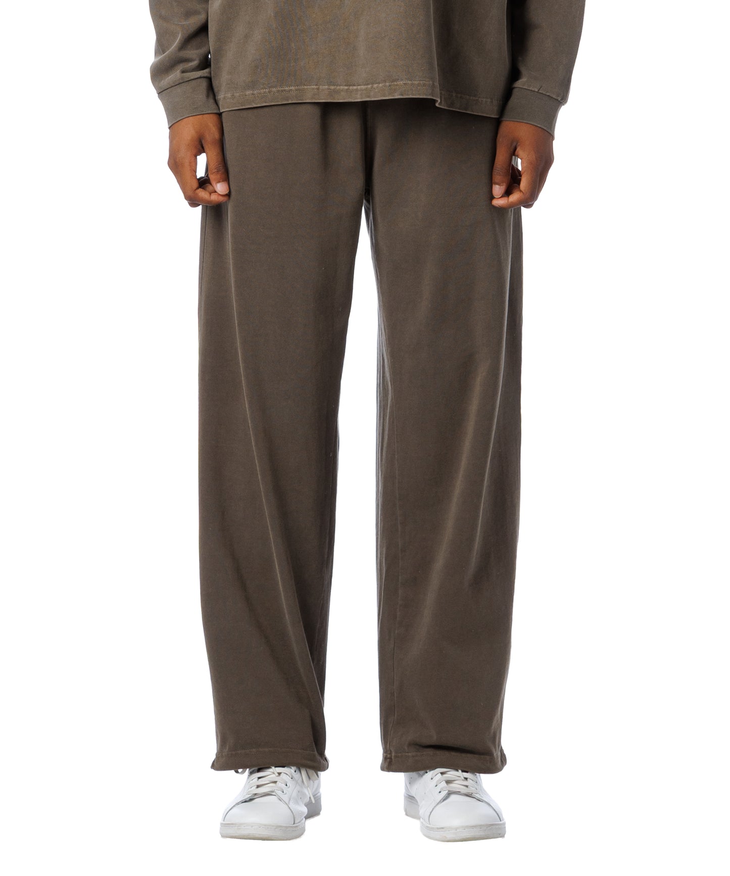 Pigment Dye Jersey Pants / BROWN