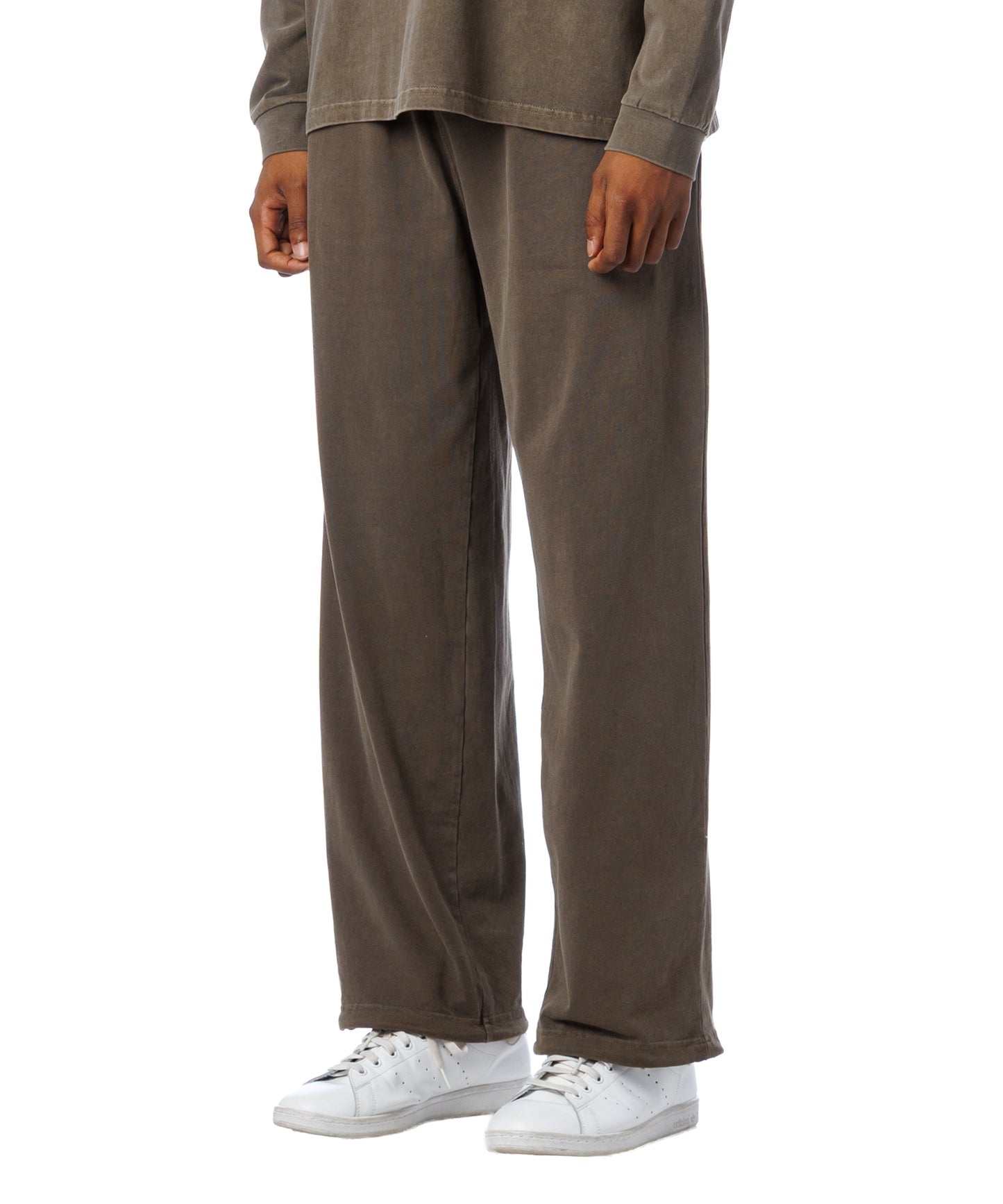 Pigment Dye Jersey Pants / BROWN