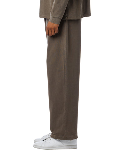 Pigment Dye Jersey Pants / BROWN