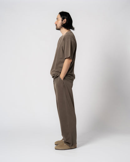 Pigment Dye Jersey Pants / BROWN
