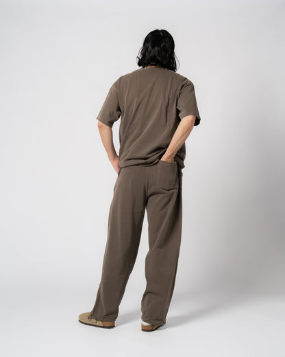 Pigment Dye Jersey Pants / BROWN
