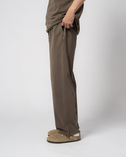 Pigment Dye Jersey Pants / BROWN