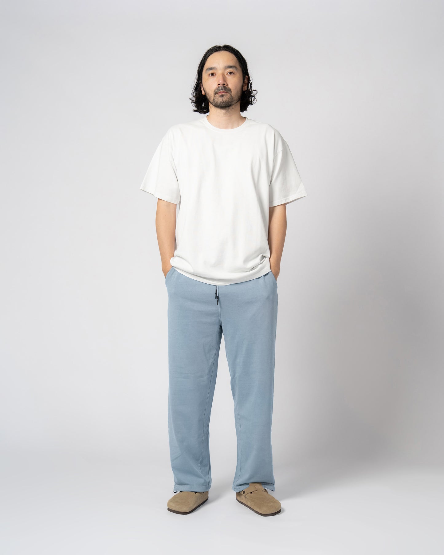 Pigment Dye Jersey Pants / LIGHT BLUE