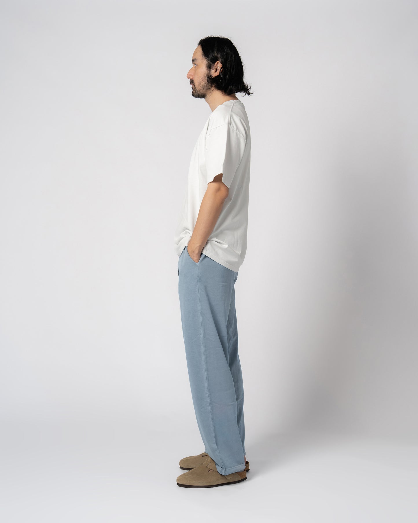 Pigment Dye Jersey Pants / LIGHT BLUE