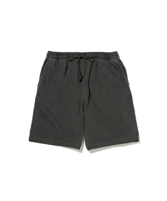 Pigment Dye Jersey Shorts / BLACK