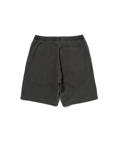Pigment Dye Jersey Shorts / BLACK