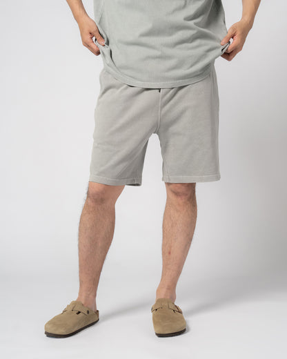 Pigment Dye Jersey Shorts / GRAY