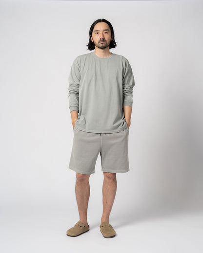 Pigment Dye Jersey Shorts / GRAY
