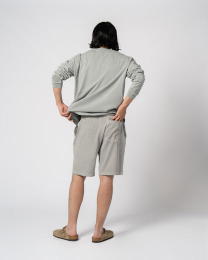 Pigment Dye Jersey Shorts / GRAY