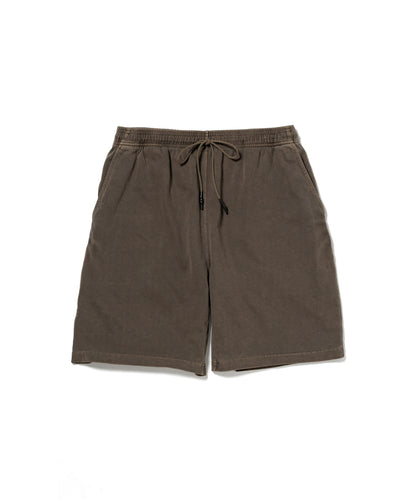 Pigment Dye Jersey Shorts / BROWN