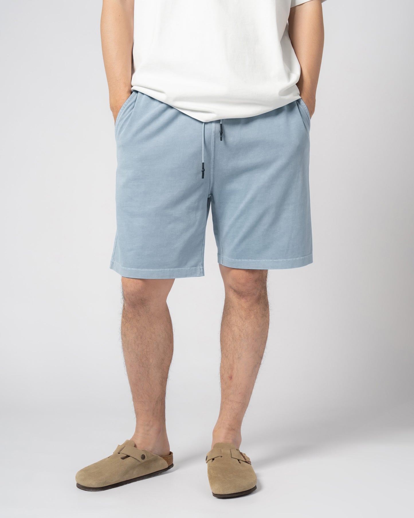 Pigment Dye Jersey Shorts / LIGHT BLUE