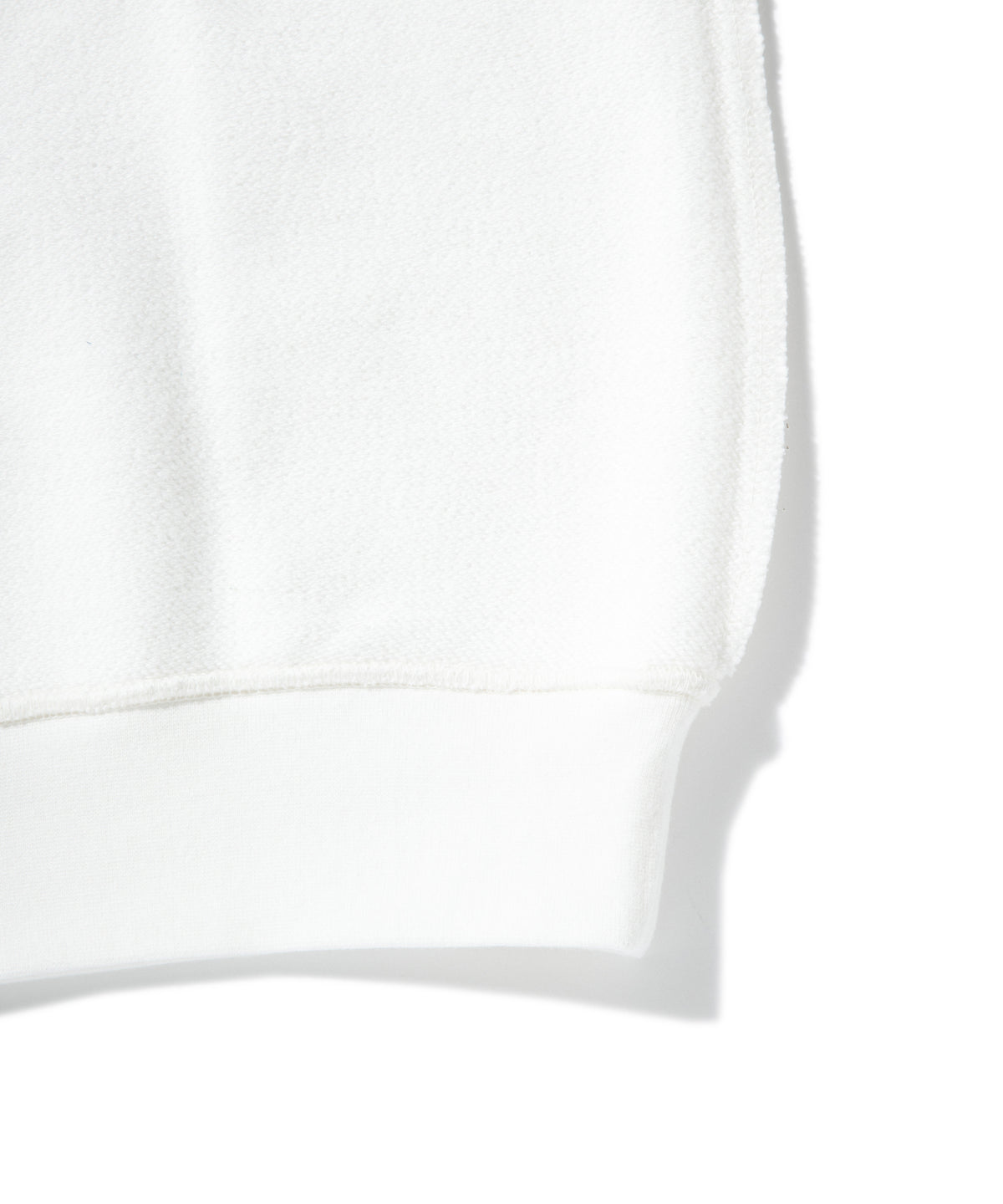 Heavy Half Zip Sweatshirt - Seam Pocket / WHITE