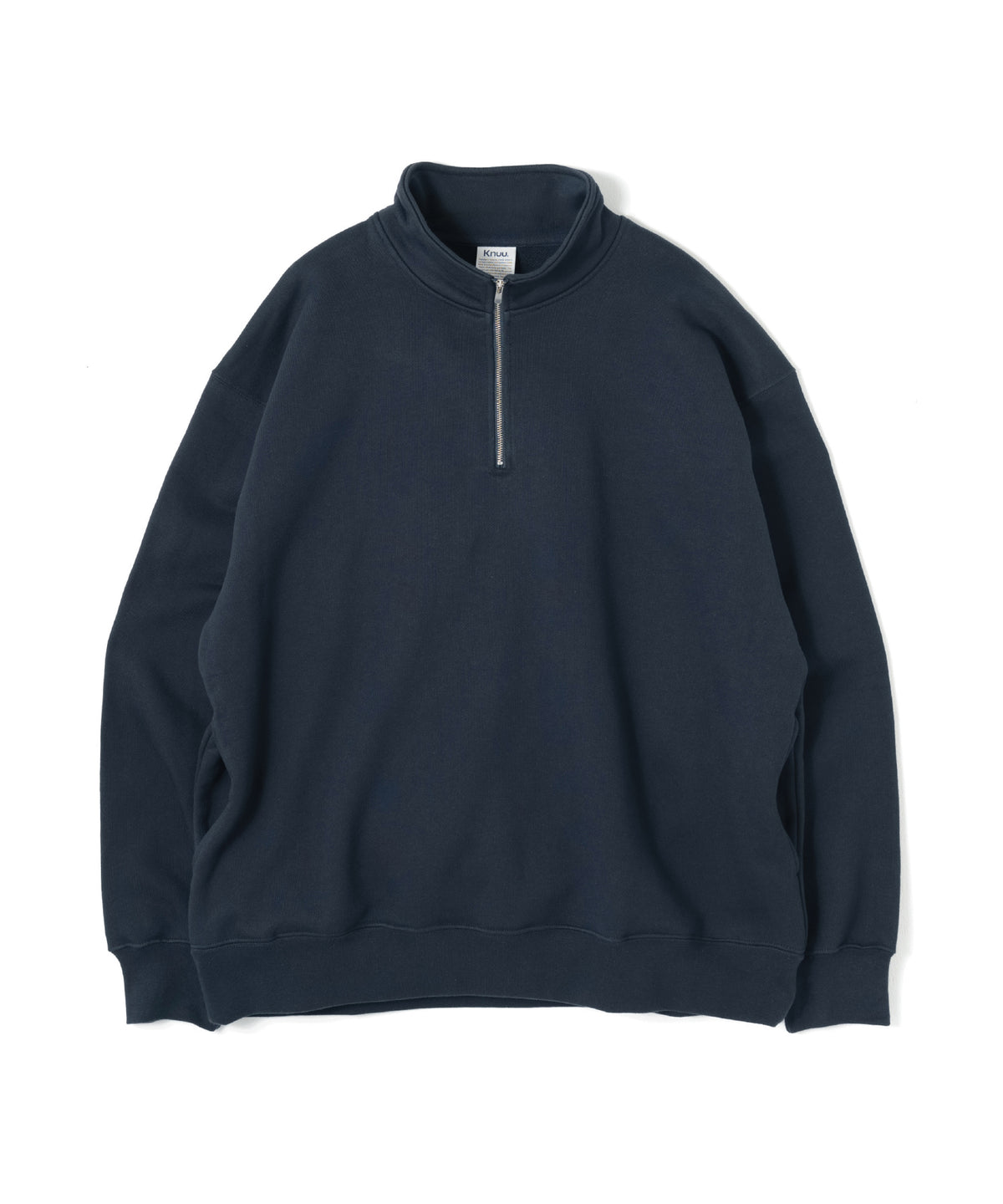 Heavy Half Zip Sweatshirt - Seam Pocket / DARK NAVY