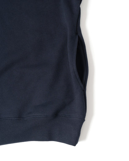 Heavy Half Zip Sweatshirt - Seam Pocket / DARK NAVY