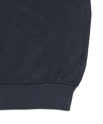 Heavy Half Zip Sweatshirt - Seam Pocket / DARK NAVY