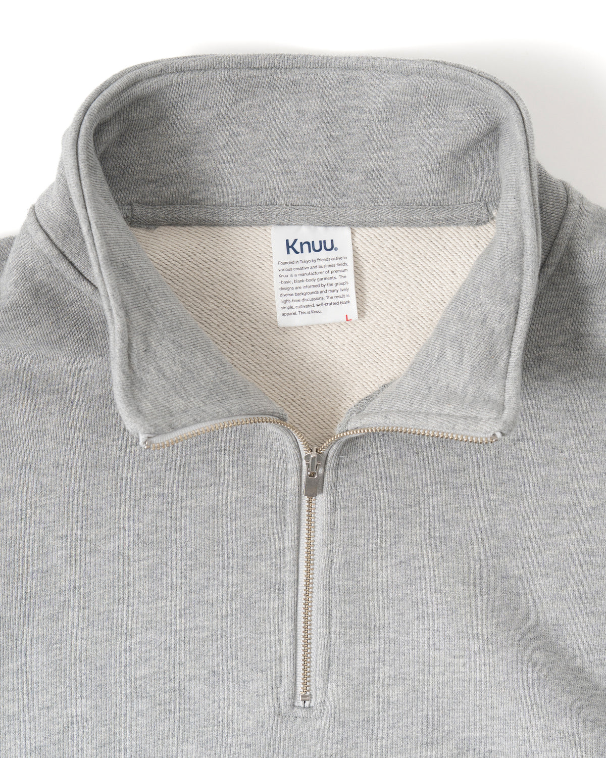 Heavy Half Zip Sweatshirt - Seam Pocket / HEATHER GRAY