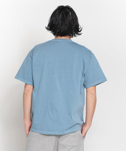 Heavy Crewneck Pigment Dye T-Shirt / LIGHT BLUE