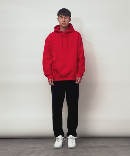 Heavy Hooded Sweatshirt / RED